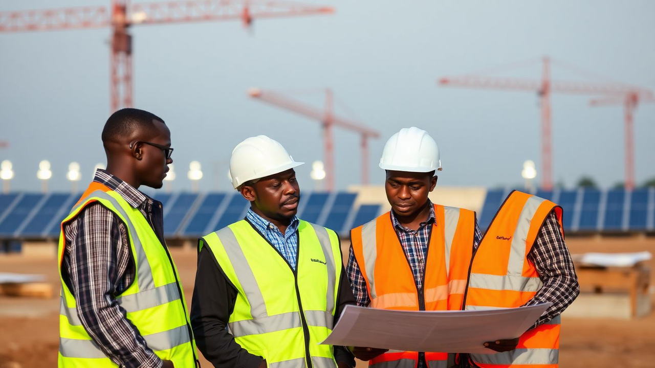 Lufrall team on site reviewing project plans
